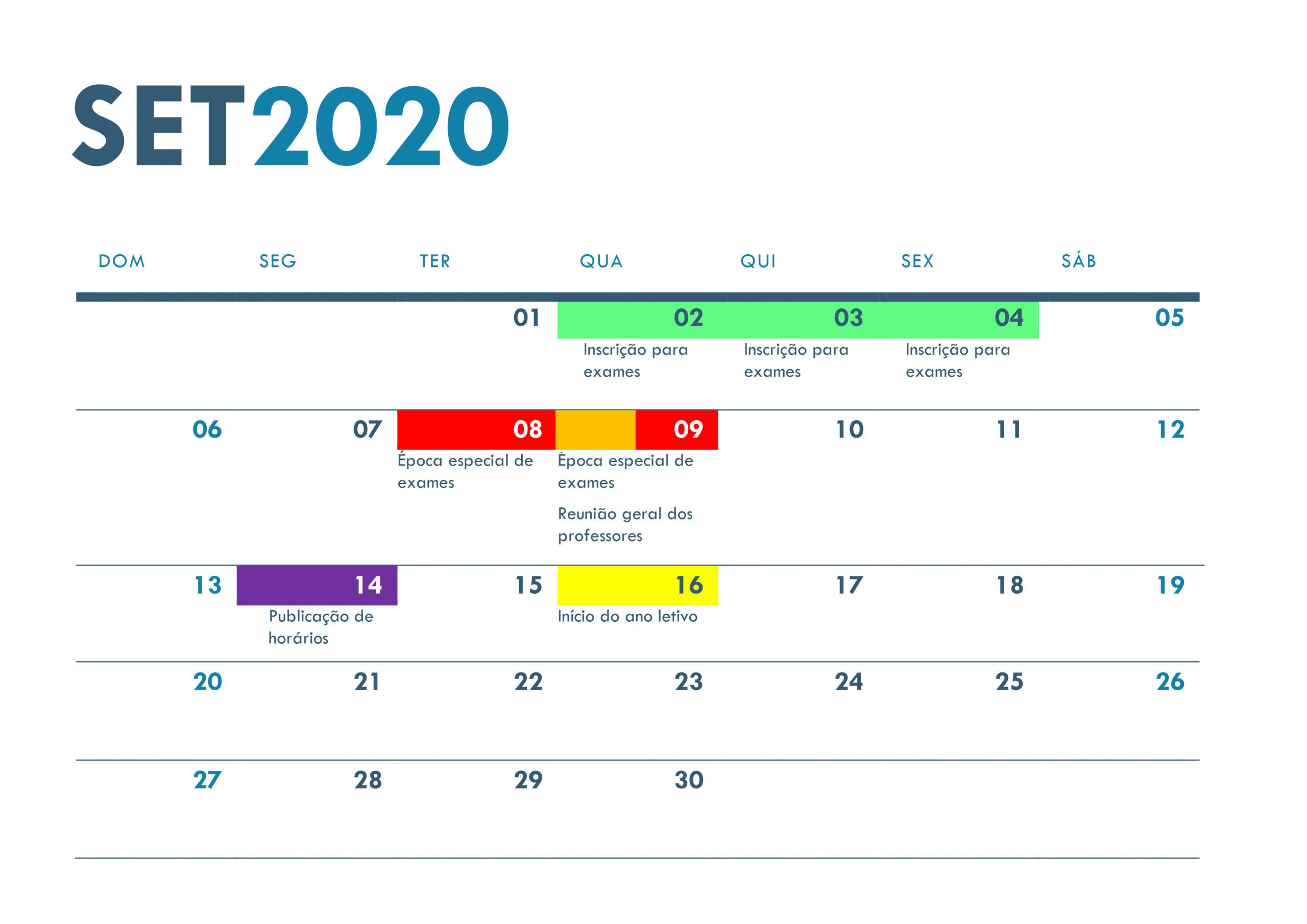 Calendário 2020/2021